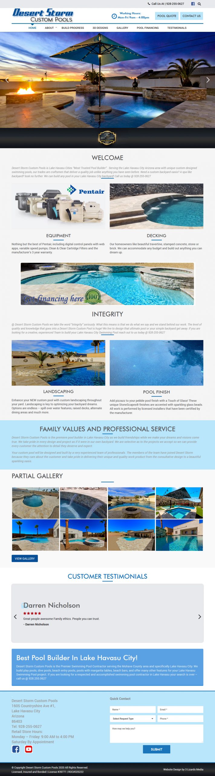 Desert Storm Website Design