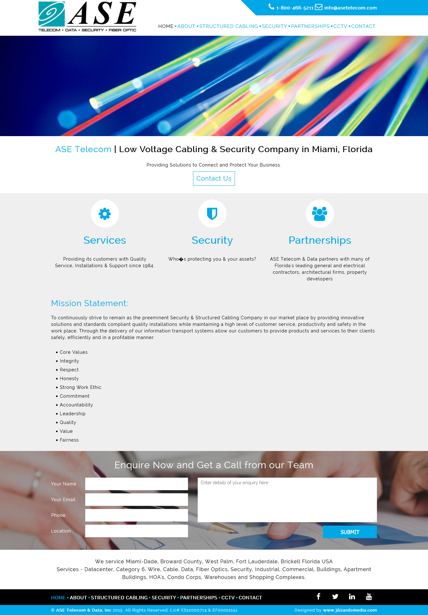 ASE Telecom Website Design