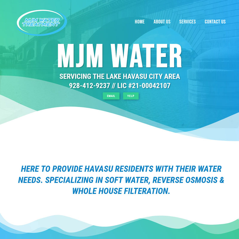MJM Water Treatment Website Design