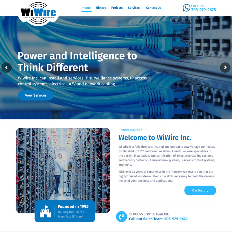 WiWire Inc Website Design