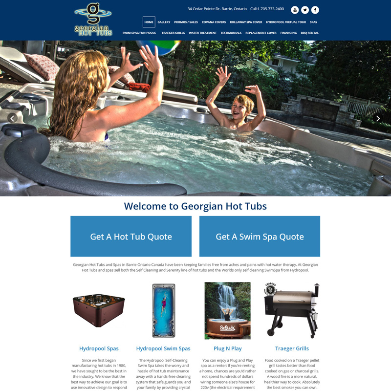 Georgian Hot Tubs Website Design