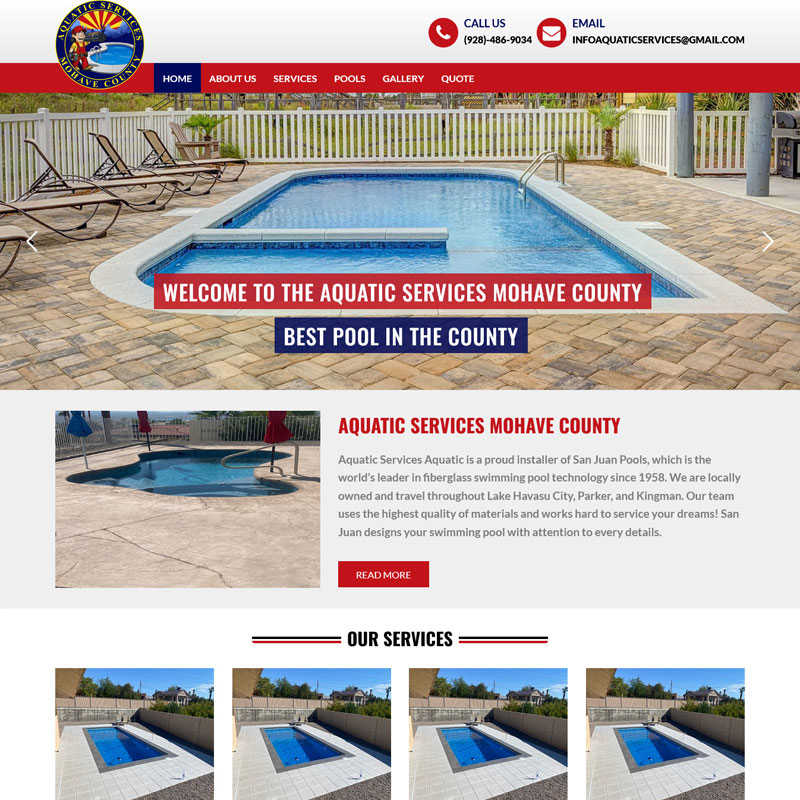 Aquatic Services Mohave County Website Design